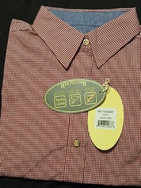 BACKPACKER Longsleeve Button Down Red Plaid Shirt Women Large New W/ Tags